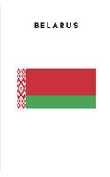Belarus: Country Flag A5 Notebook (6 x 9 in) to write in with 120 pages White Paper Journal / Planner / Notepad
