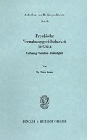 Preussische Verwaltungsgerichtsbarkeit 1875 - 1914