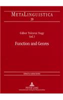 Function and Genres: Studies on the Linguistic Features of Discourse Types