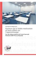 Facteurs de la Faible Motivation Et Leurs Effets Sur L Apprentissage