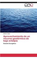 Aprovechamiento de un recurso geotérmico de baja entalpía: (Spanish)