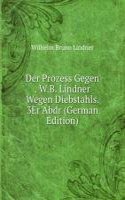 Der Prozess Gegen . W.B. Lindner Wegen Diebstahls. 3Er Abdr (German Edition)