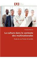 La Culture Dans Le Contexte Des Multinationales