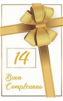 14. Buon Compleanno: Libro per gli ospiti -120 Pagine - Regalo per il compleanno - Taccuino