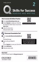 Q: Skills for Success: Level 2: Reading and Writing Teacher's Access Card