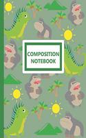 Composition Notebook: A Cute Jungle Gorilla And Dragon Lizard Lovers Practice Writing Journal, A 8.5x11 Blank Composition Notepad With 120 Practice Pages For School