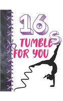 16 Tumbles For You: Gymnastics Activity Book Sketchbook For Girls To Doodle & Draw In