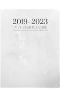 2019-2023 Five Year Planner Marble Grey Gratitude Monthly Schedule Organizer: 60 Months Calendar; Agenda Appointment Diary; Mindfulness Journal With Address Book, Julian Dates & Inspirational Quotes