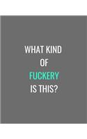 What Kind OF Fuckery Is This?: Grey, White and Turquoise Notebook Journal(1 Funny Notebooks)