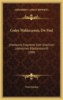 Codex Waldeccensis, Dw Paul: Unbekannte Fragmente Einer Griechisch-Lateinischen Bibelhandschrift (1904)