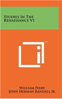 Studies in the Renaissance V1