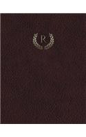 Monogram "R" Grid Sketchbook: (18 Monogram Maroon 150 Grid-Sketch)