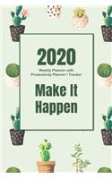 2020 Weekly Planner with Productivity Planner / Tracker