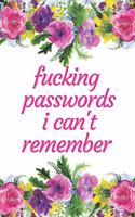 Fucking Passwords I Can't Remember
