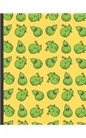 Four Year Monthly Planner and Calendar 2020-2023: Happy and Sleeping Green Avocado on Yellow Background Cover. Fun Date Schedule Journal for All Ages.