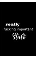 2020 Daily Planner Funny Humorous Really Fucking Important Stuff 388 Pages
