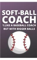 Soft-Ball Coach 1.Like A Baseball Coach But With Bigger Balls