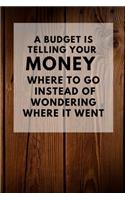 A budget is telling your money where to go: Monthly Budget Workbook Planner: Expense Finance Budget By A Year Monthly Weekly & Daily Bill