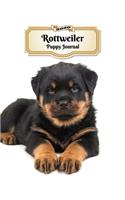 2020 Rottweiler Puppy Journal: Rottie - 12 Months - 107 pages 8.5 x 11 in. - Weekly Planner - Diary - Organizer - Vaccinations - Vet Appointments - Half Spread Wide Ruled Pages