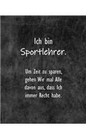 Ich bin Sportlehrer