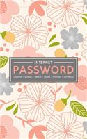 Internet Password Logbook - Journal - Libreta - Cahier - Taccuino - Notizbuch: 100 Page Password Book to Track & Organize Your Computer Logins, Internet Addresses & Usernames: Pink & Blue Florals on Ivory 199-8