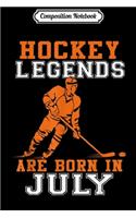 Composition Notebook: Ice Hockey Human Evolution Hockeyist Hockey Player Fan Journal/Notebook Blank Lined Ruled 6x9 100 Pages