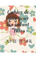 Cahier de note pour les enfant "filles": New year