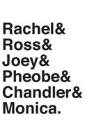 Rachel& Ross& Joey& Pheobe& Chandler& Monica.: Friends TV Show Inspired Notebook Helvetica Ampersand Lined Notebook and Daily Journal