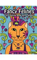 Fancy Felines Cat Coloring Book with Tangles