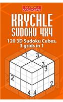 Krychle Sudoku 4x4: 120 3D Sudoku Cubes, 3 grids in 1(1 Krychle Sudoku)