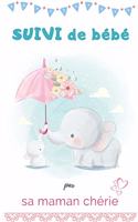 Suivi de bébé par sa maman chérie
