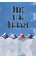 Dare to Be Different: Birds on a Wire Blank Journal, 110 Pages, 6x9 Inches