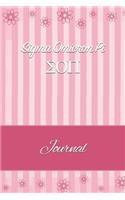 SIGMA Omicron Pi: Line Ruled Sorority Girls Journal - Great Present for Big or Lil Sister