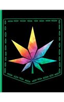 Colorful Geometric Marijuana Leaf Pocket