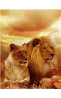 Lions in the Storm Notebook Journal 150 College Ruled Pages 8.5 X 11