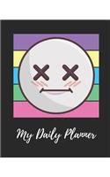 Pastel Kawaii Face Daily Planner