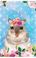 Journal Notebook For Animal Lovers Hamster In Flowers