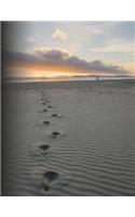 Footprints in the Sand: 150 Lined Journal Pages / Notebook for Taking Notes, Reflecting and Writing Your Thoughts