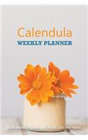 Calendula: Compact 6" x 9" Blank Weekly Planner with Important Dates, Monthly Focus, Goals, and Notes for 52 weeks 110 pages