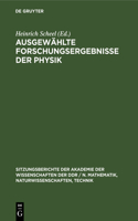 Ausgewählte Forschungsergebnisse Der Physik