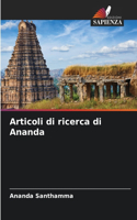 Articoli di ricerca di Ananda