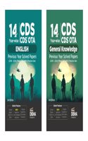 Combo (set of 2 Books) 14 Year-wise CDS OTA English & General Knowledge Previous Year Solved Papers (2018 - 2024) Phase I & II 2nd Edition | Combined Defence Services PYQs