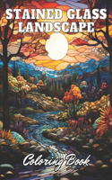 Stained Glass Landscape Coloring Book