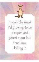 Thick Journal - Notebook (120 Pages) - Ferret Mom, Ferret Gifts: (Gag Gifts)