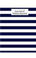 Journal of Notary Record