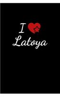 I love Latoya: Notebook / Journal / Diary - 6 x 9 inches (15,24 x 22,86 cm), 150 pages. For everyone who's in love with Latoya.