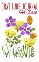 Gratitude Journal for Girls: Pretty Watercolor Flowers Kids Daily Composition 6x9 100 Writing Pages: Today I am grateful for... Children Happiness Notebook