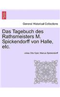 Das Tagebuch Des Rathsmeisters M. Spickendorff Von Halle, Etc.