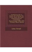 Conferences Sur La Reliure Et La Dorure Des Livres, Faites Aux Cours Professionnels de L'Association Philotechnique (1894-1895) - Primary Source Editi