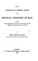 On the Adaptation of External Nature to the Physical Condition of Man